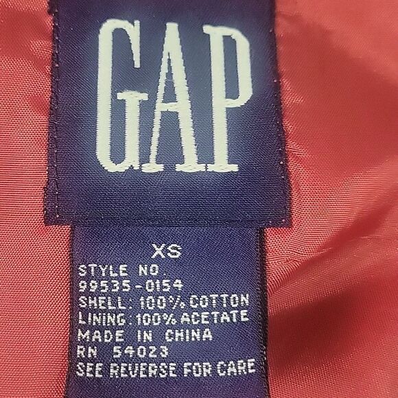 GAP Red Plaid Jacket, Size XS - Picture 3 of 4